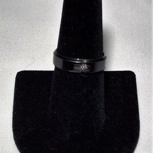 🕷🕸BLACK/SILVER SOLITAIRE SPIDER FASHION RING🕷🕸